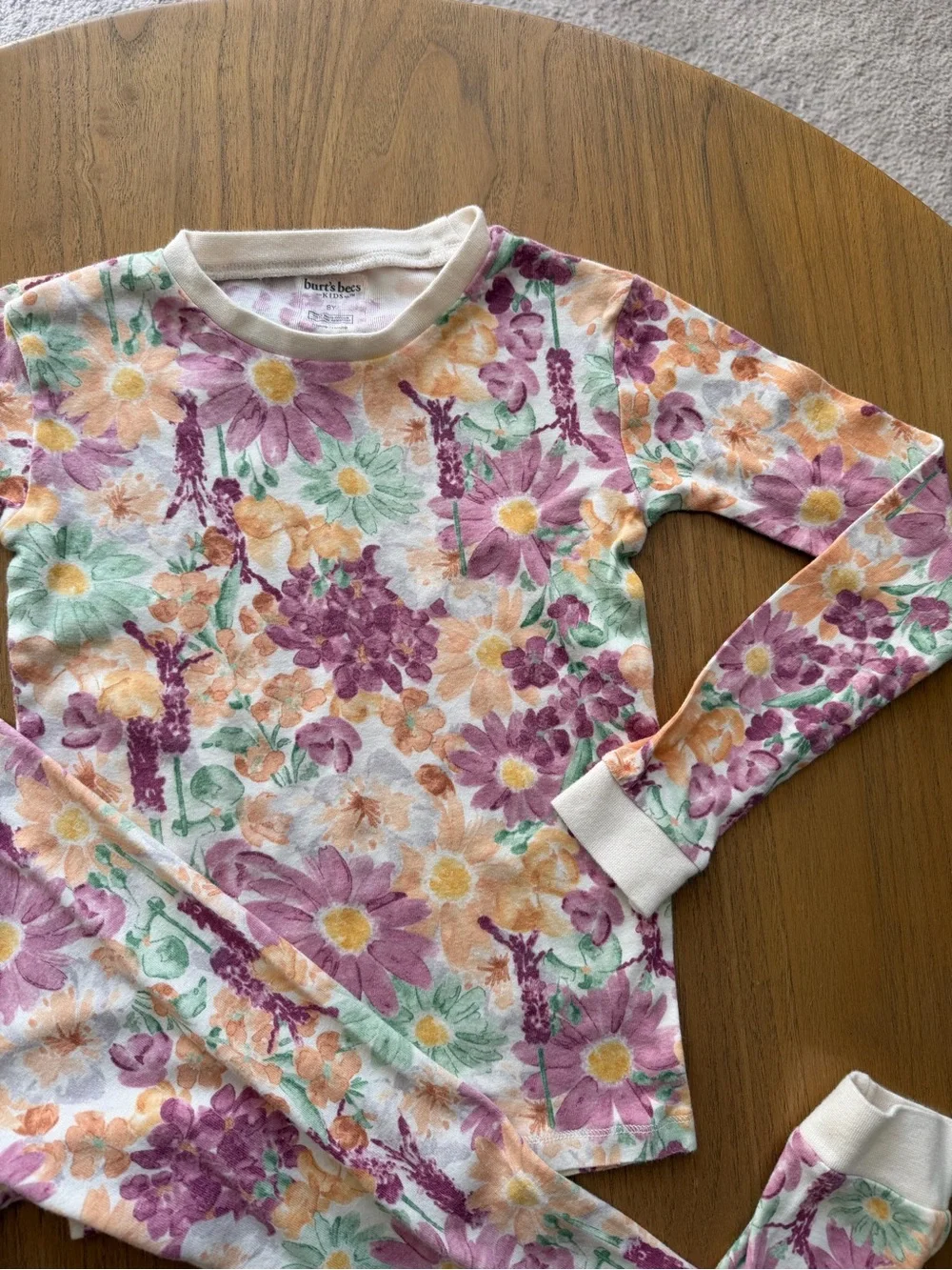 Burt’s Bees Kids 100% Cotton Floral Long-Sleeve Pajama Set